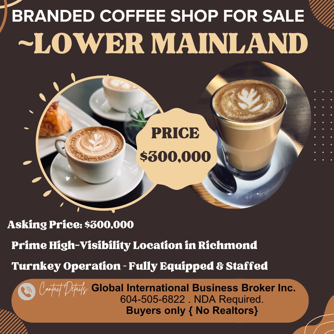 Exclusive Coffee Business for Sale in Richmond